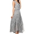 thumbnail image 4 of Sakkas Kevina Stonewashed Rayon Embroidered Dress - Grey - S/M, 4 of 6