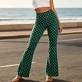 thumbnail image 5 of Mifsaly Flare Leggings for Women Plaid High Waisted Tummy Control Pants Classic Trendy Breathable Packable Workout Gym Yoga Pant, 5 of 7