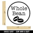 thumbnail image 2 of Whole Bean Coffee Label Self-Inking Rubber Stamp Ink Stamper - Green Ink - Medium 1 Inch, 2 of 7