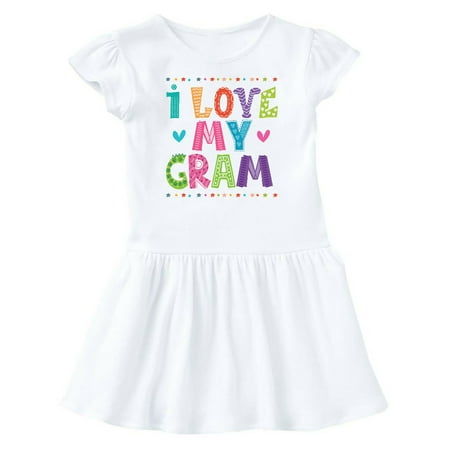 

Inktastic I Love My Gram Gift for Grandkids Gift Baby Girl Dress