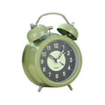 thumbnail image 4 of Reloj despertador analógico, alarma fuerte Digital con retroiluminación, reloj pequeño silencioso, despertador con doble campana para baño, mesita de Verde, 4 of 10