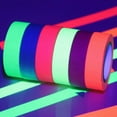 thumbnail image 6 of UV Blacklight Reactive Fluorescent Cloth Tape Glow in The Dark Neon Gaffer Tape 1 in * 39 ft, 6 Colors, 6 of 9