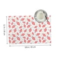 thumbnail image 2 of DouZhe Polyester Placemats Set of 4, Pink Strawberry Trendy Cartoon Pattern Heat Resistant Place Mats for Dining Table, 12" x 18", 2 of 7