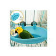 thumbnail image 3 of Mini Bañera De Plástico Para Pájaros Con Espejo azul, 3 of 4