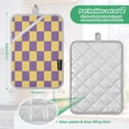 thumbnail image 4 of Purple Yellow Checked Pattern Pot Holder Set 2 Piece Non-Slip Oven Hot Pads Heat Resistant Durable 7x9.8in, 4 of 7
