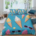 thumbnail image 1 of 3D Ice Cream Printed Comforter Cover Set Children Adult Unique Design Bedding Set Bedroom Decor,King (90"x104"), 1 of 5