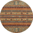 thumbnail image 1 of Ahgly Company Indoor Round Abstract Orange Brown Abstract Area Rugs, 6' Round, 1 of 6