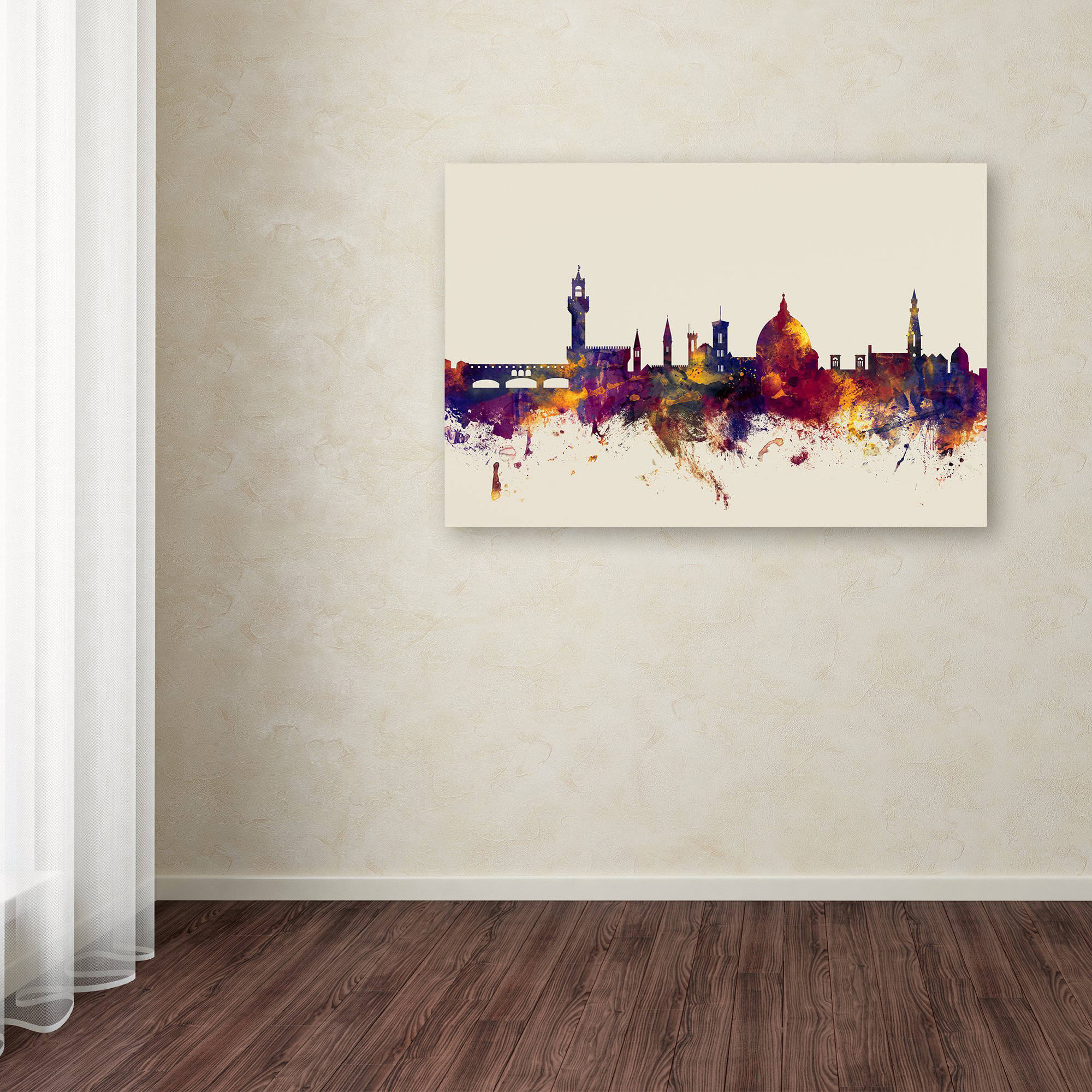 Trademark Fine Art "Florence Italy Skyline" Canvas Art by Michael Tompsett