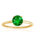 thumbnail image 1 of GemsNY May Birthstone - Dainty Round Four Prong Emerald Solitaire Ring (0.50cts.), 1 of 4