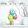 thumbnail image 1 of Cute White Dog with Color Spheres - Contemporary Animal Art Canvas, 1 of 3