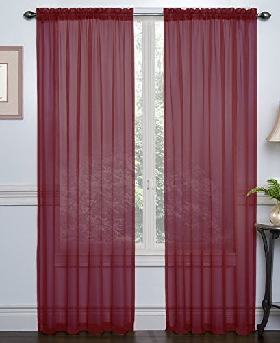 burgundy voile panels