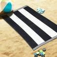 thumbnail image 5 of BNM Cabana Stripes Oversized Beach Towel, 34 x 64, Charcoal, 5 of 9