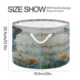 thumbnail image 2 of Round Toy Storage Basket Foldable Storage Basket for Home Decor Laundry Basket20" x 14" Rhapsodies and Butterfly, 2 of 6