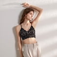 thumbnail image 5 of Women's Sexy Lace Bra Adjustable Suspenders V-Neck Everyday Bra No Underwire Suspender Wrapped Bra - Black, 5 of 5
