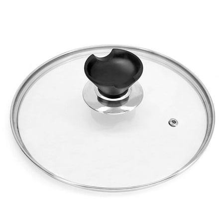 

9 inch Tempered Glass Lid Accessory for Instant Pot 5 Qt and 6 Quart Pressure Cooker Universal Pan Pot Cover with Spoon Rest Holder Handle Design Steam Vent and Thermometer Slot