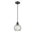 thumbnail image 3 of 516-1P-WPC-G1215-6 Innovations Lighting Ballston Athens Water Glass 1 Light 6" Cord Hung Mini Pendant Matte Black, 3 of 5