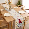 thumbnail image 3 of Daisy Gnomes Table Runner - 48 Inch Long, Kitchen Dining Table Runner Dresser Scarves, Farmhouse Pastoral Garden Floral Burlap Farmhouse Decor for Coffee Tables Wedding Party Banquet, 3 of 8