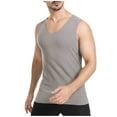thumbnail image 5 of ZVNAΖH Mens Winter Warm Thermal Tank Top Sleeveless Undershirt V Neck Base Layer Vest Seamless Patch Inner-Bottom Shirt, 5 of 6