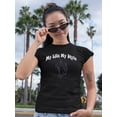 thumbnail image 2 of My Life My Style Lineart T-Shirt Women -Image by Shutterstock, Female Medium, 2 of 4