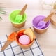 thumbnail image 5 of 7 tazones de helado de plástico, tazones de postre, copas de postre congelado, tazones de helado reutilizables para alimentos, frutas, helados, yogur, postres, fiestas (uno de cada color) ER  Rojo Verde, 5 of 5
