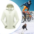thumbnail image 1 of Chaqueta bomber Chaquetas transpirables Abrigo táctico con capucha unisex (XL mujer) Blanco Chaqueta de bombardero, 1 of 5