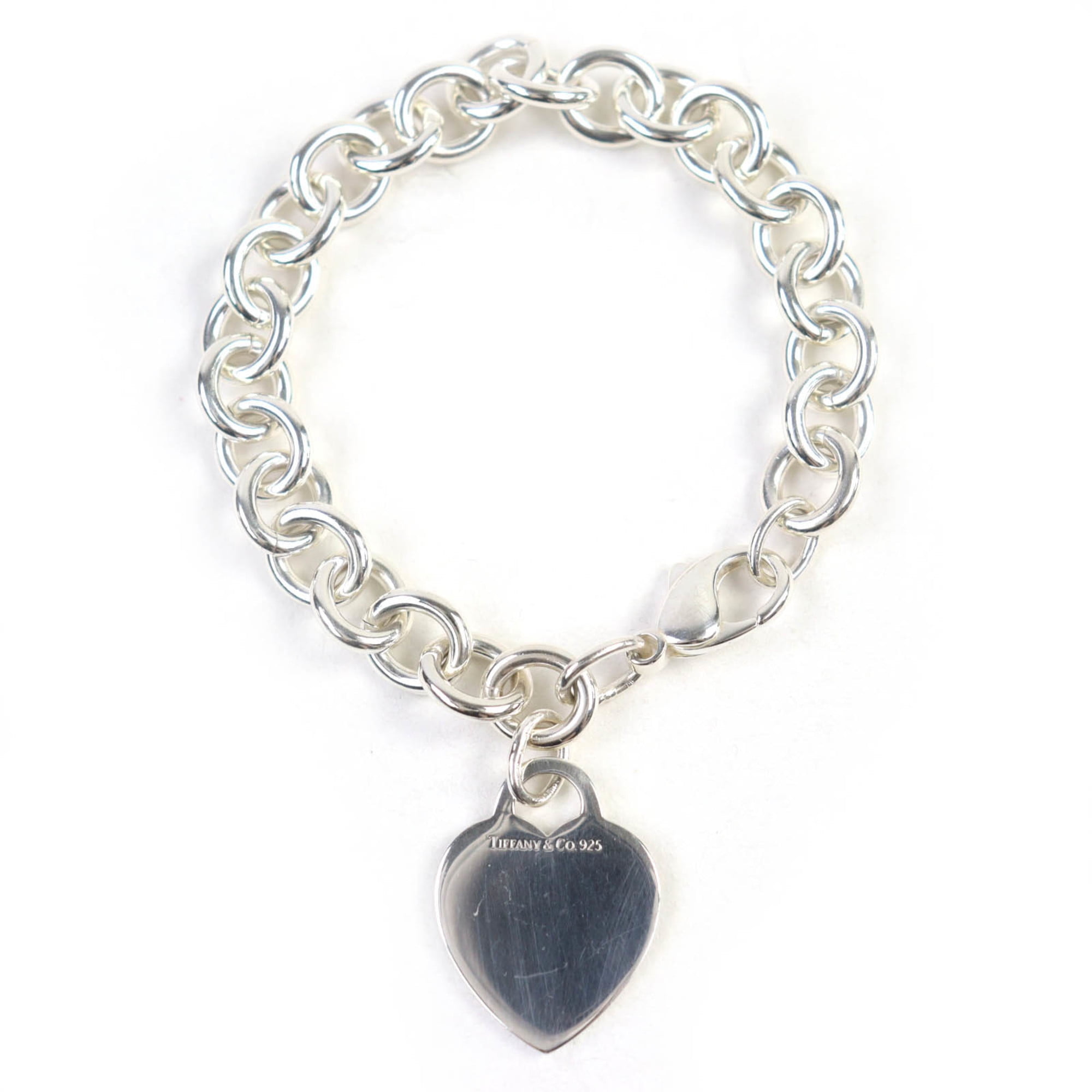 Pre-Owned TIFFANY & Co. Return to Tiffany SV925 Heart Tag Bracelet, Silver, Weight... (Good)