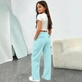 thumbnail image 2 of XINXIAOO Unisex Boys Girls Sweatpants Active Fit Elastic Waist Jogger Sweatpants with Pockets Boys Athletic Pants Sky Blue Sweat Pants for Girls Girls Clothes 11-12 Years, 2 of 8