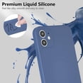 thumbnail image 3 of Liquid Silicone Wireless Charging Phone Case for iPhone 11 6.1 inch, Built-in Magnets Compatible with MagSafing Faster Charging Slim Fit Soft Microfiber Cover - Dark Blue, 3 of 16