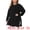 Black, variant on DARING DIVA Women's Plus Crew Neck Long Sleeve Slit Hem Pullover Sweater 1X Burgundy