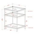 thumbnail image 6 of Furniture of America Tenne Glass Top Side Table, Red, 6 of 6