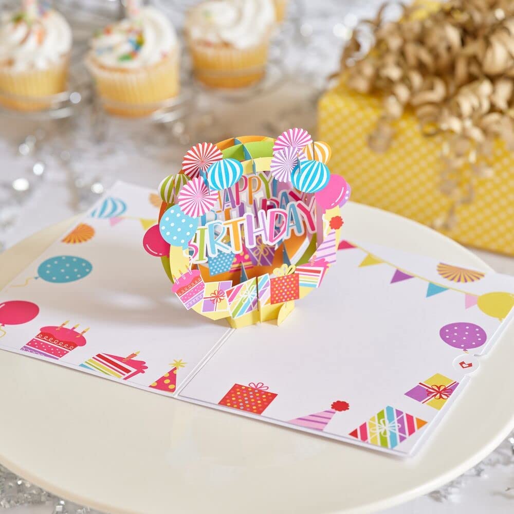 Buy Lovepop Happy Birthday Hooray Pop Up 3D Greeting Card, 5 x 7