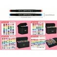 thumbnail image 4 of LNGOOR 40/60/80/100/168 Couleurs Marqueurs d'Art Marqueurs à l'Alcool Stylo d'Art Professionnel Pointes Doubles Marqueur Permanent pour Adultes et Enfants Marqueurs de Croquis à Base d'Alcool pour Peinture Ensemble Fournitures Scolaires, 4 of 7