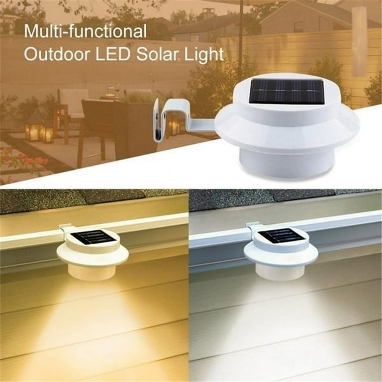 2Pcs 6LED Solar Powered Gutter Fence Lights Outdoor Garden Waterproof Wall Lamps 2Pcs 6LED Solar Powered Gutter Fence Lights Outdoor Garden Waterproof Wall Lamps