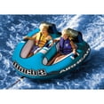 thumbnail image 3 of Airhead Mach 2 Inflatable 2 Rider Cockpit Lake Water Towable Tube, Blue (2 Pack), 3 of 6