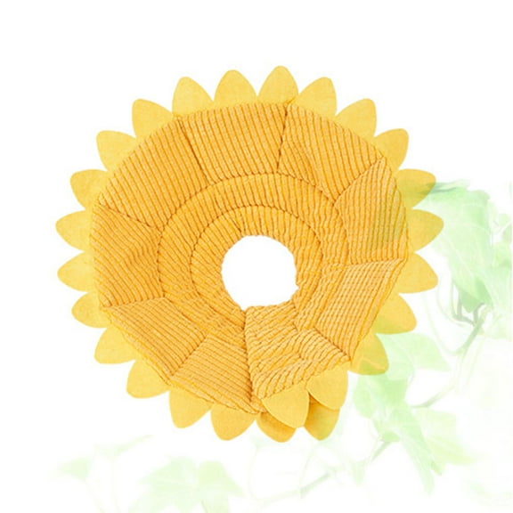 Nicehomfit Yellow Fiber Pet Collar with Ergonomic Cone Design Safe Prevent Scratch Wearable
