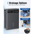 thumbnail image 4 of Homtronics 2 Pint Dehumidifiers for Home, 100oz Water Tank, Ultra Quiet, Auto Shut-off, Timer & 7-Color Light for Bedroom Bathroom Closet RV, Silver, 4 of 9