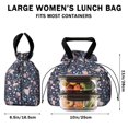 thumbnail image 5 of Rainbow Princess Pattern Drawstring Lunch Bag Women - Drawstring Lunch Bag Insulated for Work Office - Stain-Resistant Large Lunchbags for Women with Multi-Pockets, 5 of 6