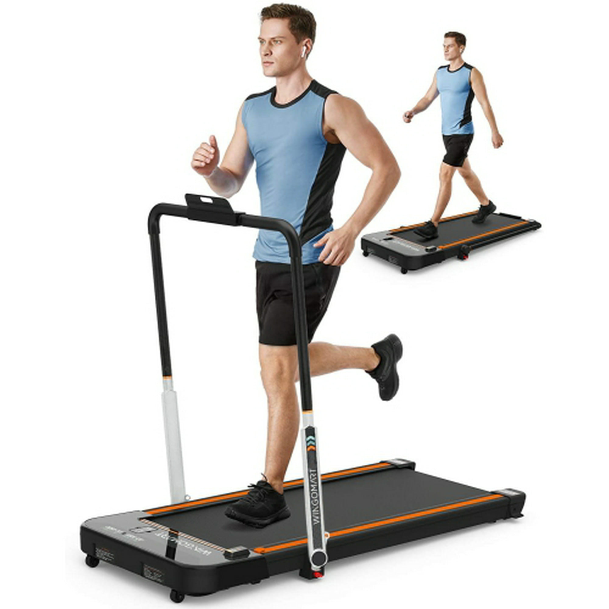WINGOMART 2.5HP 2 in 1 Folding Under Desk Treadmill Walking pad Folding Walking Jogging Machine UP to 12KM H for Home Office with Remote Control Bluetooth Speaker Walmart