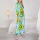 thumbnail image 3 of Fotbe Cartoon Avocado Conjunto de Pijama de Manga Larga para Mujer con Estampado, Ropa de Dormir de 2 Piezas, Conjunto de Casa Suave y Cómodo con Bolsillos-Medium, 3 of 7