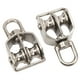 thumbnail image 4 of Rodillo de polea de acero inoxidable, 2 piezas de elevación de doble polea, bloque de doble polea de elevación, doble bloque de polea, trabajo pesado, magistralmente creado, 4 of 8