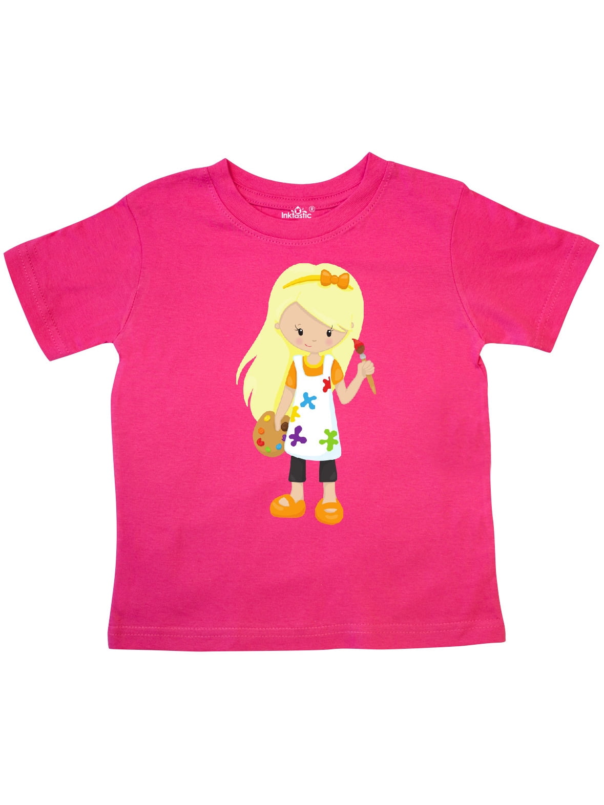 Paint Artist Toddler T-Shirt inktastic Cute Girl Painter Blonde Hair