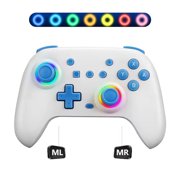 Oilsky 028 Wireless Gaming Controller Compatible with PC,iOS,and Android, Gamepad PC Joystick Gamepad Controller with Turbo Booster -White