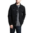 thumbnail image 6 of Victorious Men's Premium Cotton Slightly Distressed Denim Trucker Jean Jacket DK125 - Black - Large, 6 of 6