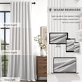 thumbnail image 3 of Jainmy 100% Blackout Flax Linen Curtains for Living Room, Rod Pocket & Back Tabs Light Blocking Thermal Insulated Bedroom Drapes ,52"x96",2 Panels,Birch, 3 of 10
