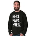 thumbnail image 3 of Best Papa Ever Fathers Day Gift Men's Long Sleeve Tee T Shirt Brisco Brands S, 3 of 6