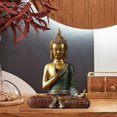 thumbnail image 3 of Estatua Asiática de Buda Sentado Taindés de Resina, Escultura China Shui, Escultura de , Decoración Del Hogar, Colección de Regalos de asiento dorado A Baoblaze Estatua de Buda de resina, 3 of 8