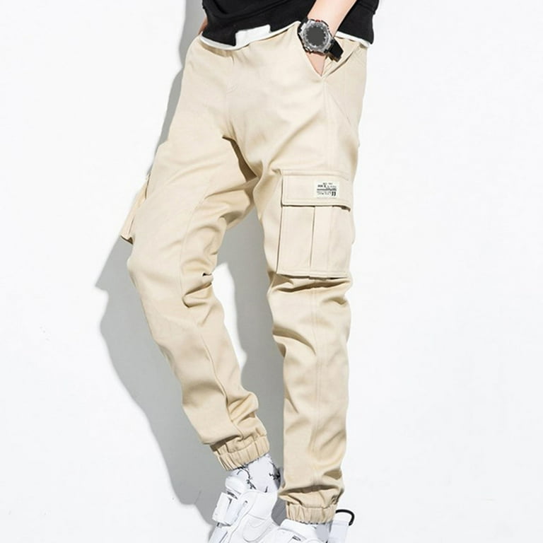 380G heavy space cloth solid color casual pants loose straight