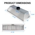 thumbnail image 5 of Akicon Range Hood 60 Inch, 1200 CFM Stainless Steel Range Hood Insert with 4 Speed Control, 2-LED Lights & Nightlight, Baffle Filters, 5 of 11
