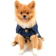 thumbnail image 3 of UOSIA Pet Trench Coat for Small Dogs Windproof Fashion Jacket Belted Dog Clothes, 3 of 8