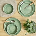 thumbnail image 2 of Sango Asher 12-Piece Green Stoneware Dinnerware Set with Reactive Glaze, 2 of 9